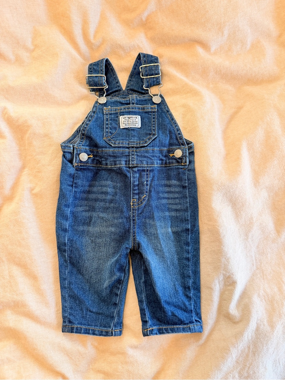 Levi's Dark Blue Denim Baby Overalls